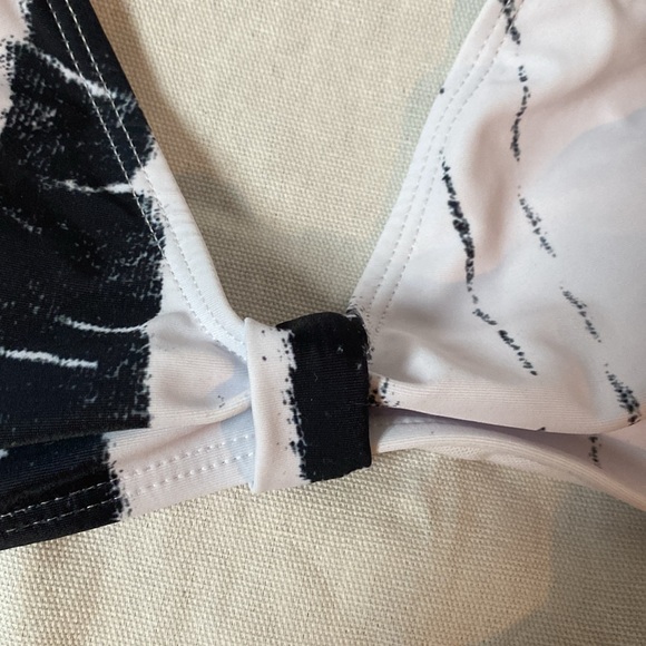 Black & white SHEIN bikini and matching sheer pants - Picture 2 of 6